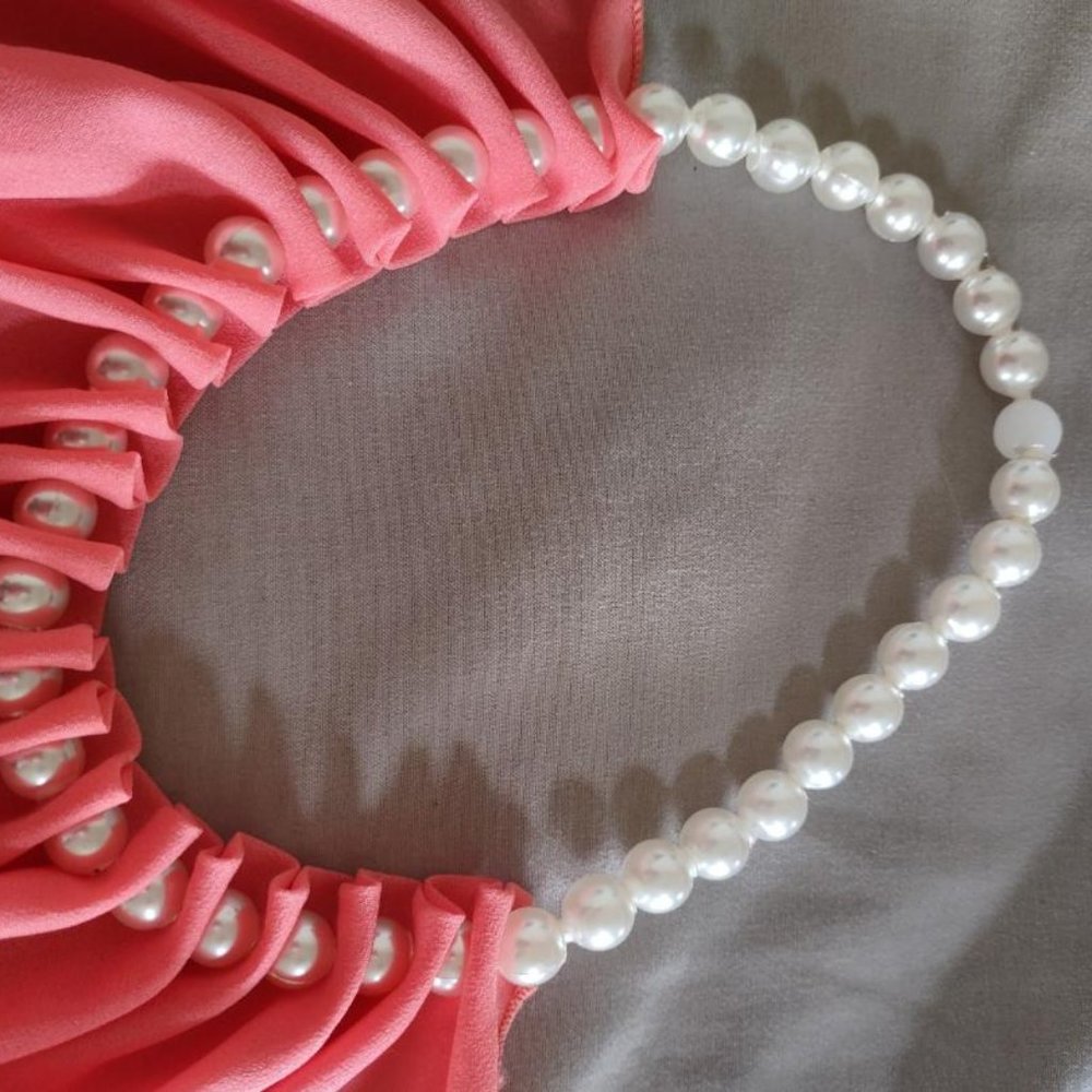 Vintage Mademoiselle Pop-Pearl Pink/Salmon Dickie… - image 3